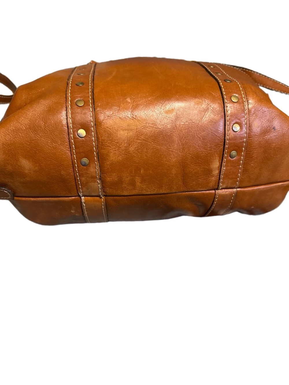 Patricia Nash ‘Carducci’ Brown Leather Shoulder Bag with Stud Accents - Picture 7 of 11